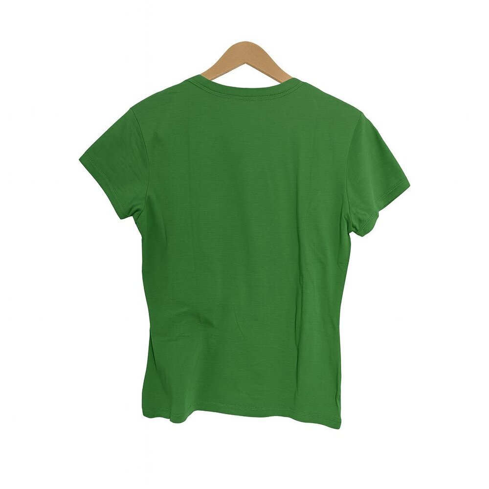 Green T-Shirt with Flamingo and Dandelion Design – Size M, Port & Company - Picture 2 of 7